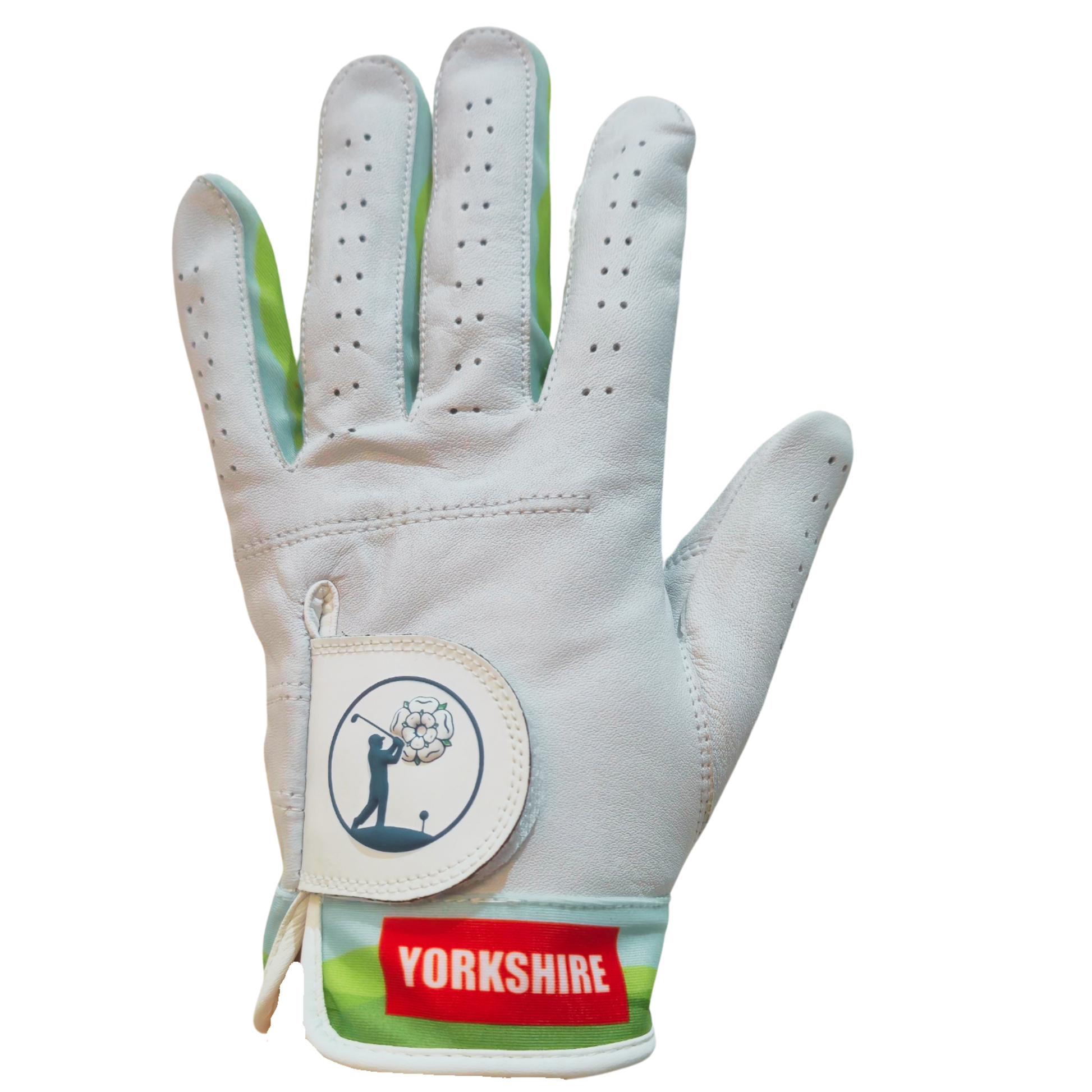 Premium golf glove featuring Yorkshire Dales design