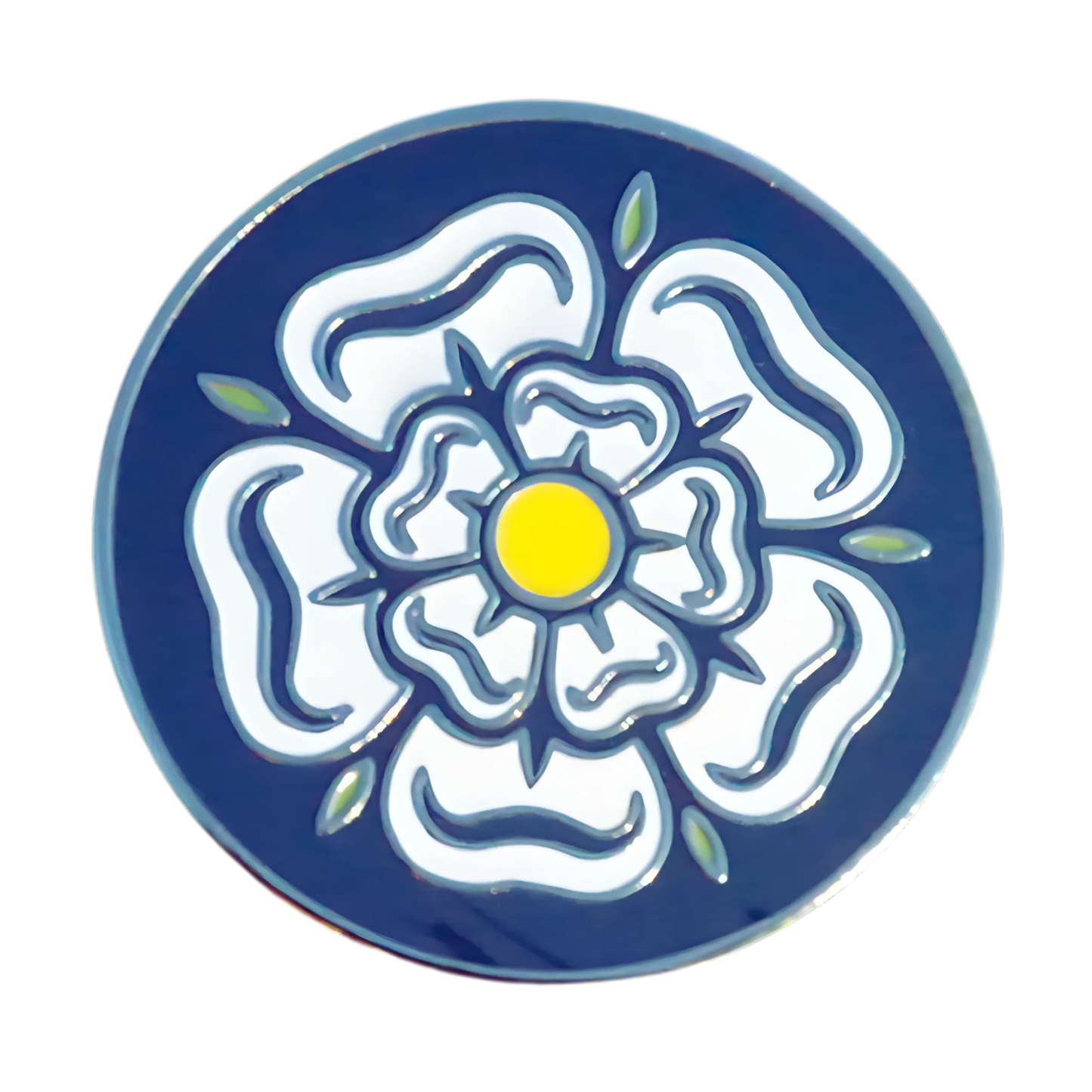 Golf ball marker featuring the Yorkshire rose emblem